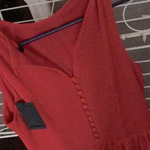 Anthropology Amadi red dress